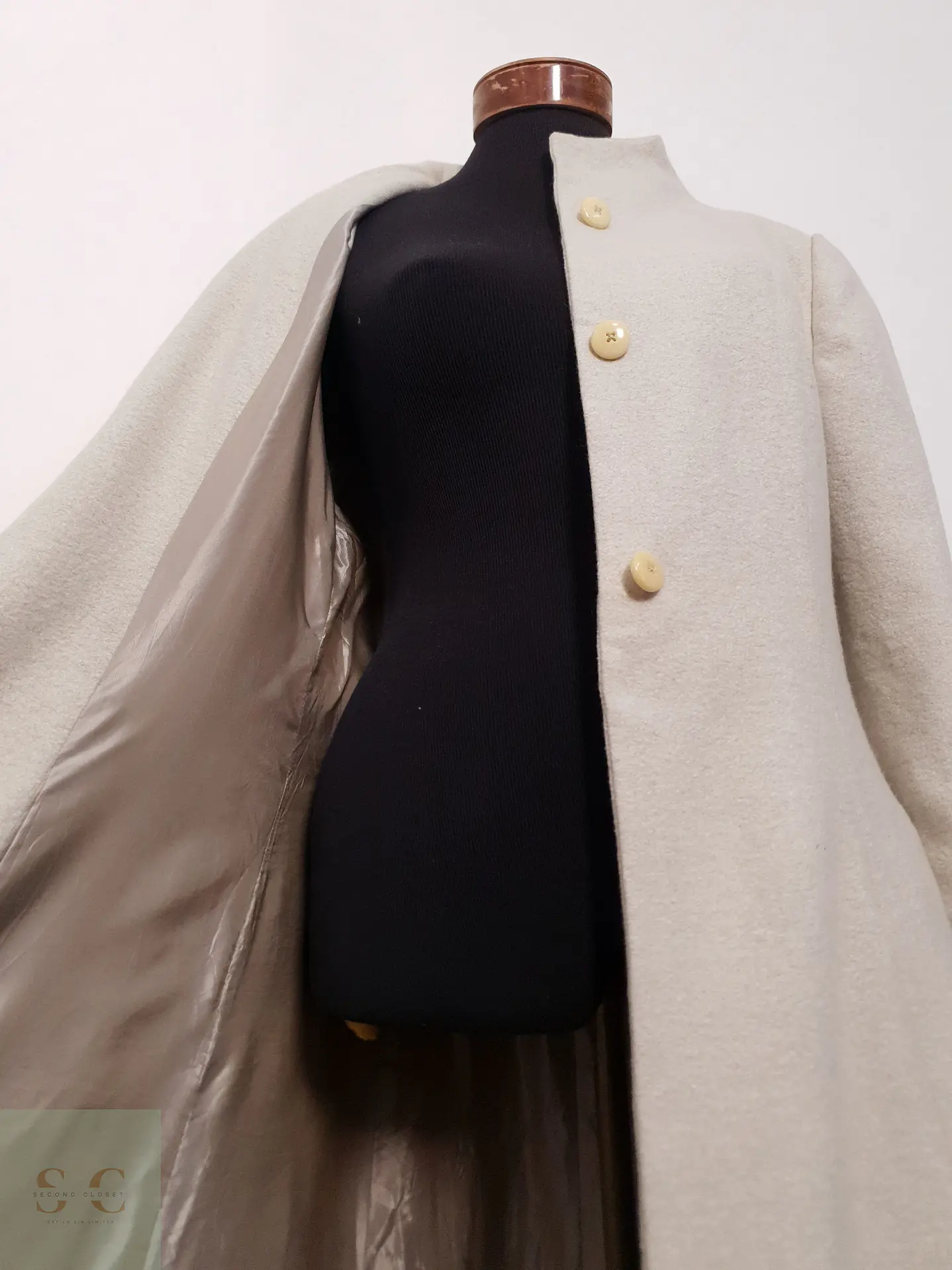 Abrigo Largo Dirk Zilken Mujer Beige Talla M 1