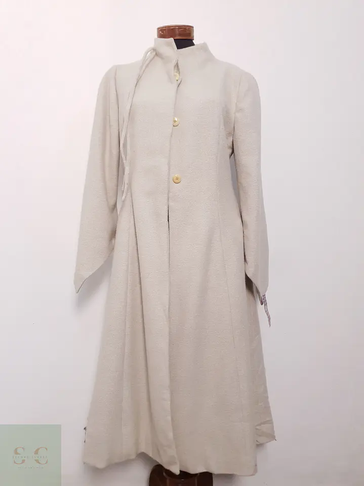 Abrigo Largo Dirk Zilken Mujer Beige Talla M 15