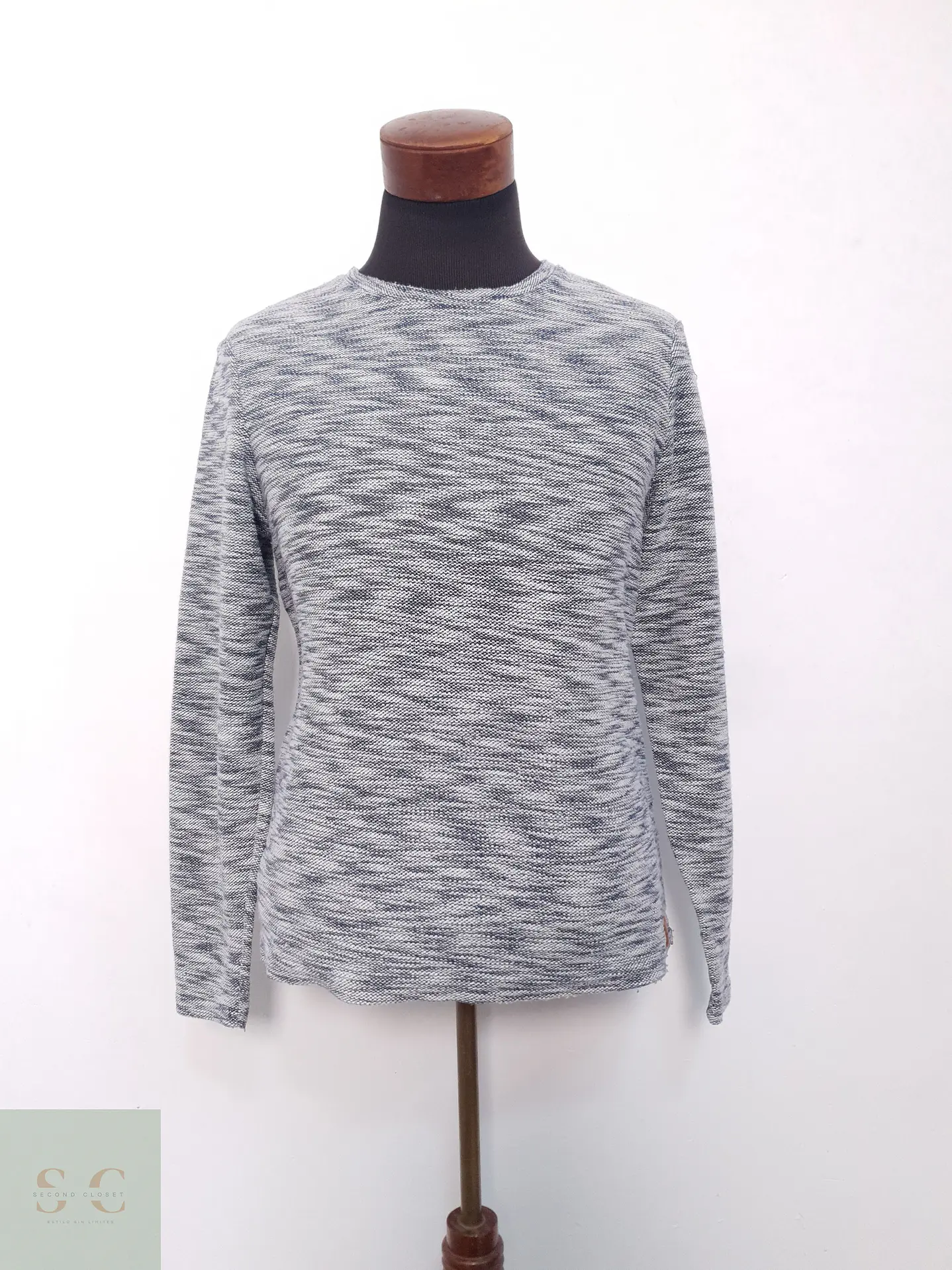 Suéter Hombre Blend Gris Jaspeado Talla L 1