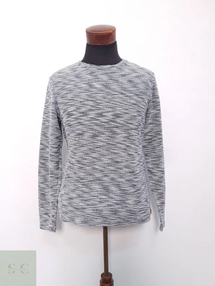 Suéter Hombre Blend Gris Jaspeado Talla L