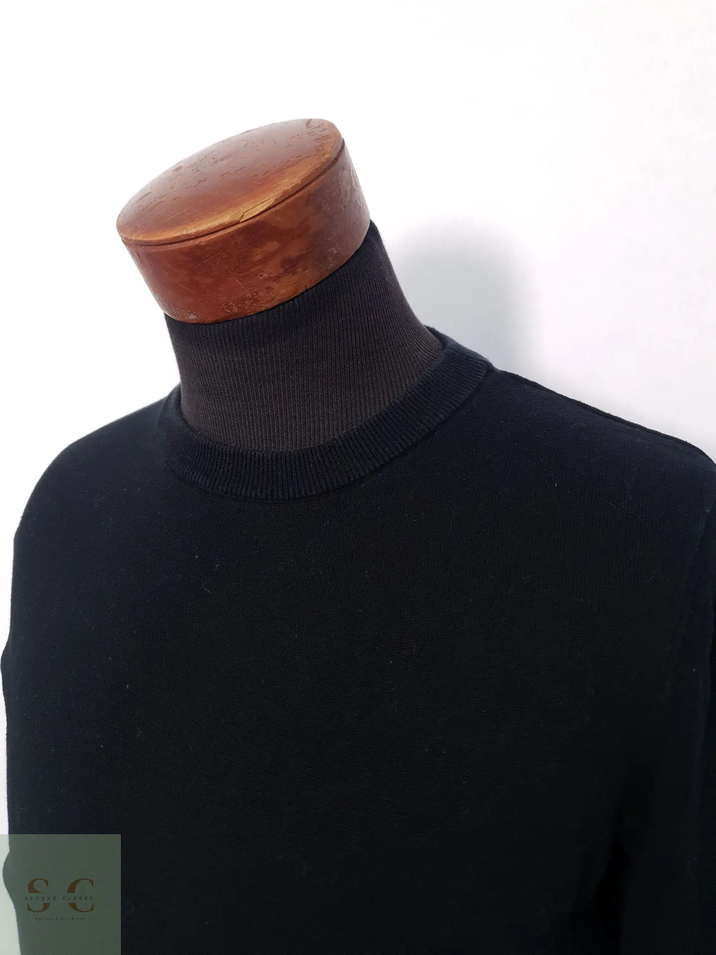 Suéter Hombre H&M Negro Liso Talla M 2