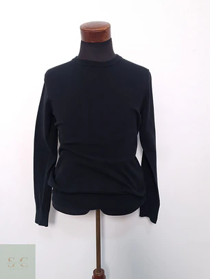 Suéter Hombre H&M Negro Liso Talla M