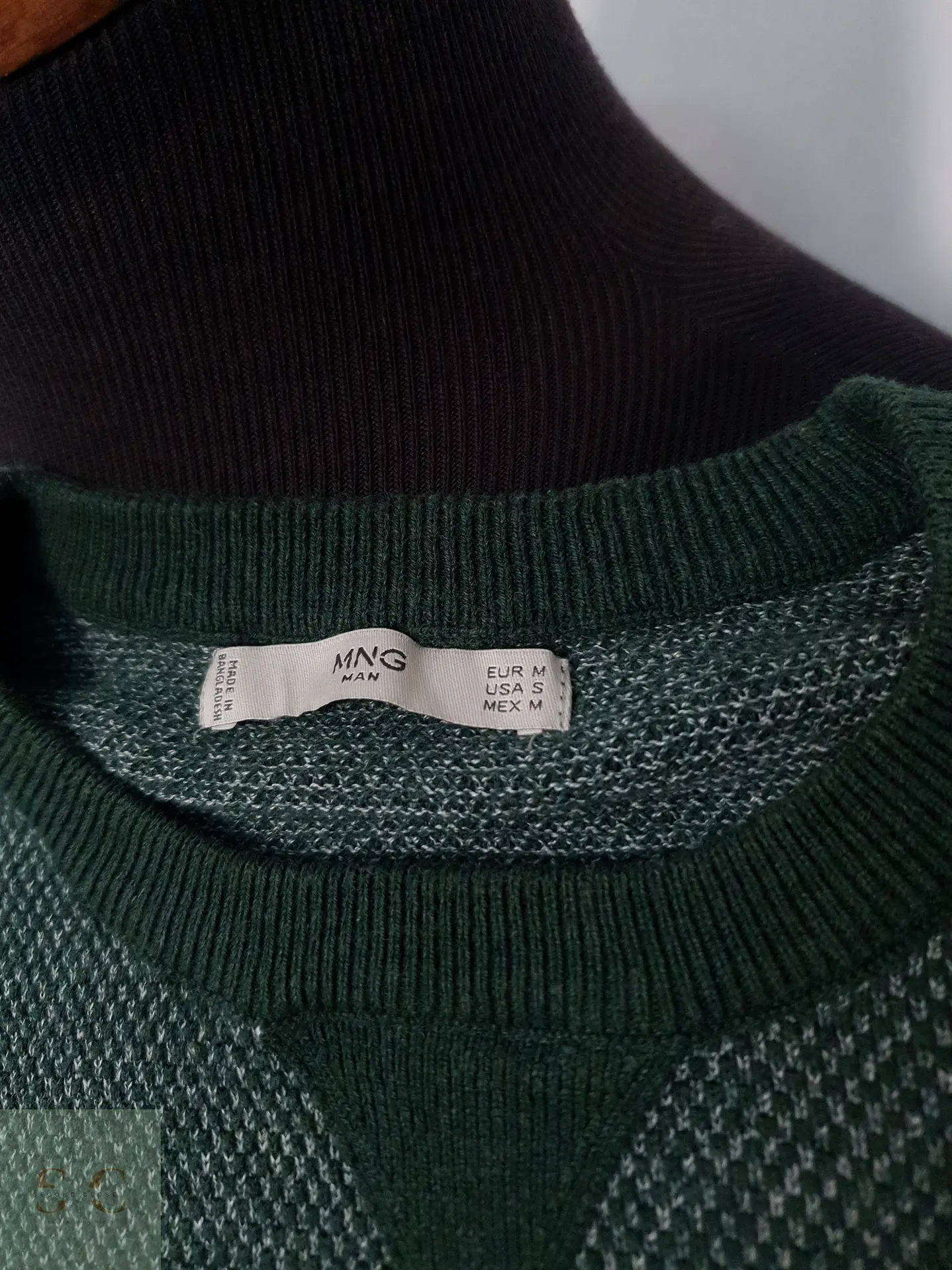 Suéter Hombre Mango Verde Tejido Talla S 3