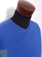 Suéter Hombre Tommy Hilfiger Azul Cuello V Talla L - Miniatura 2