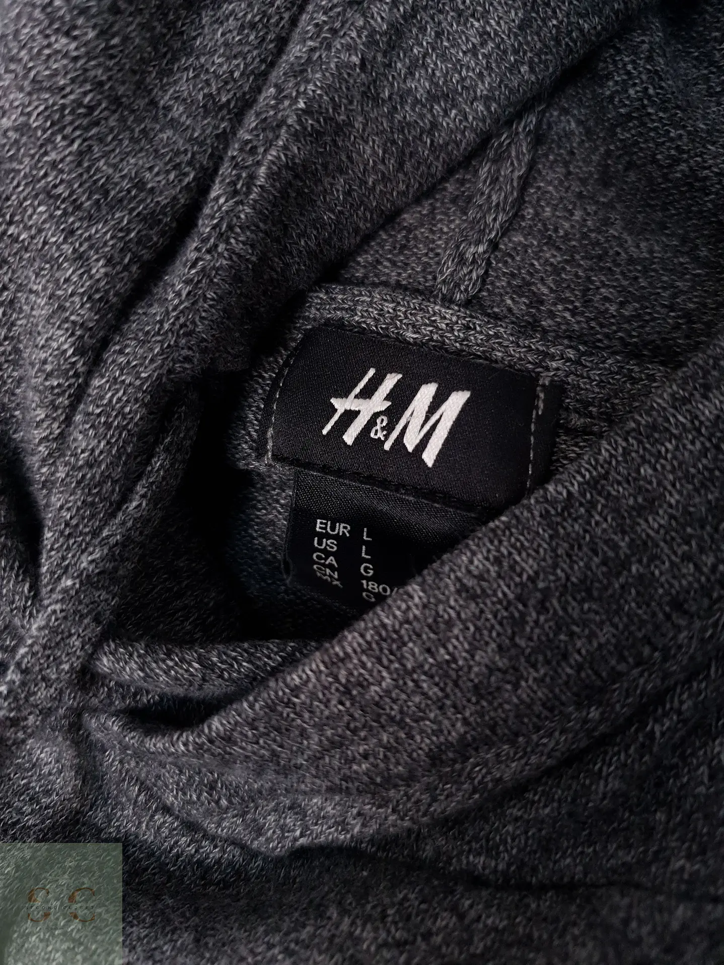 Suéter Hombre H&M Gris Liso Talla L 3