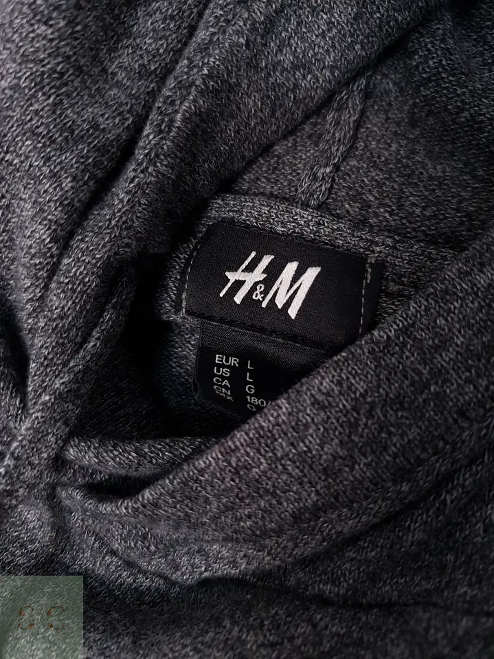 Suéter Hombre H&M Gris Liso Talla L 3