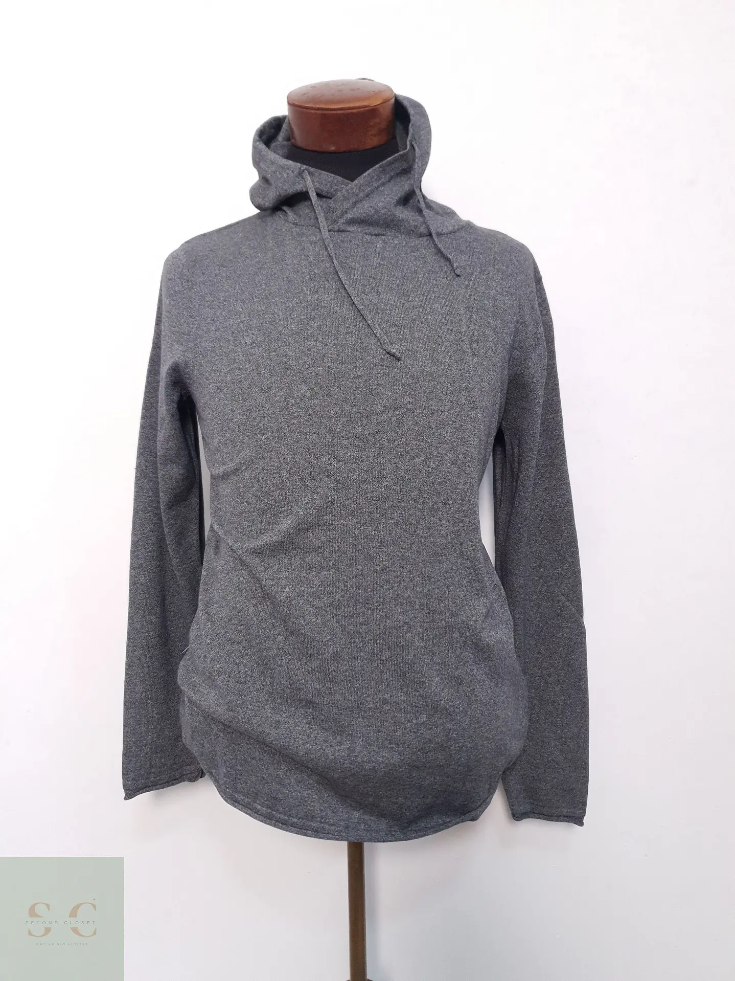 Suéter Hombre H&M Gris Liso Talla L 1