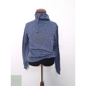 Suéter Hombre Vintage Gris Azulado Cuello Alto Talla L-XL