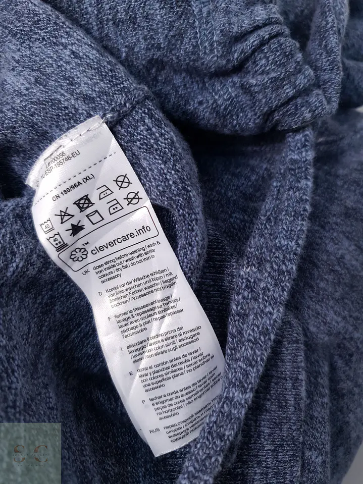 Suéter Hombre Vintage Gris Azulado Cuello Alto Talla L-XL 3