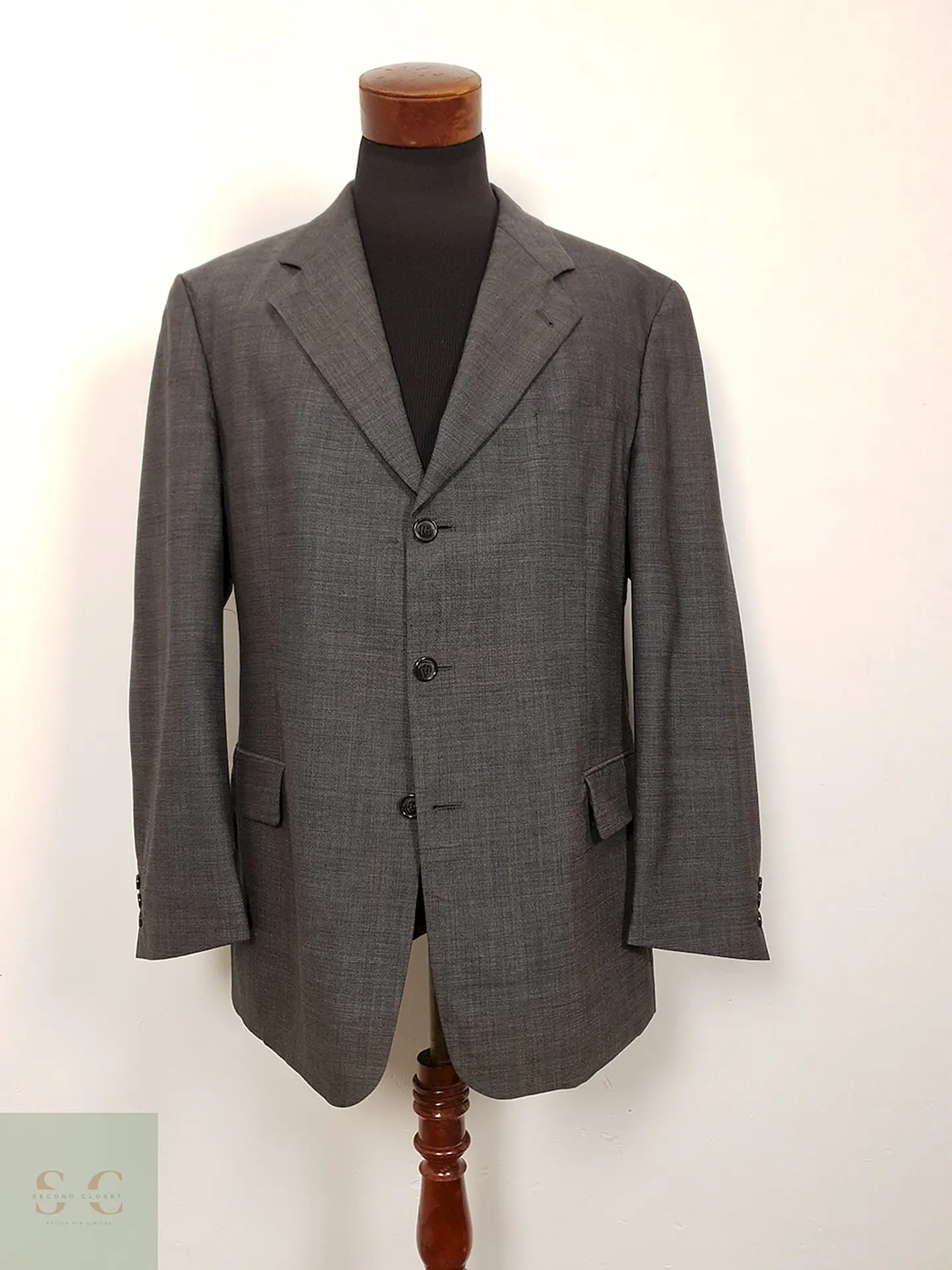 Blazer Digel gris 100% lana virgen Bi-Stretch sastrería alemana TALLA LXL 2