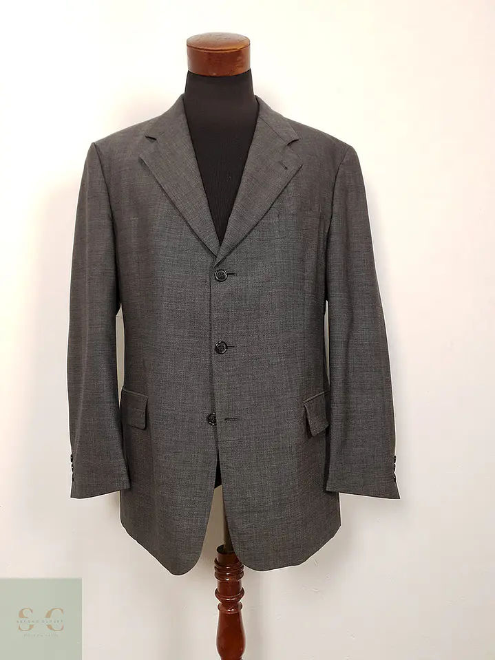 Blazer Digel gris 100% lana virgen Bi-Stretch sastrería alemana TALLA LXL 2