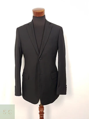 Blazer Angelo Litrico negro liso clásico TALLA S