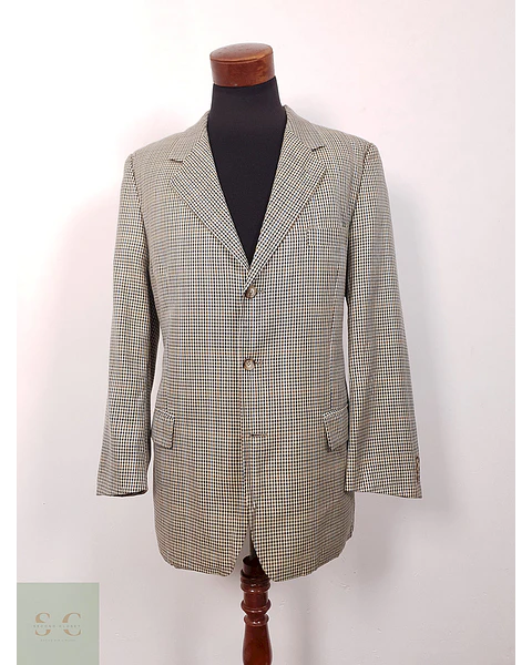 Blazer Barisal cuadro fino multicolor TALLA M