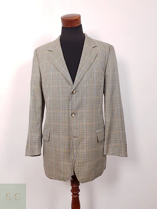 Blazer Barisal cuadro fino multicolor TALLA M