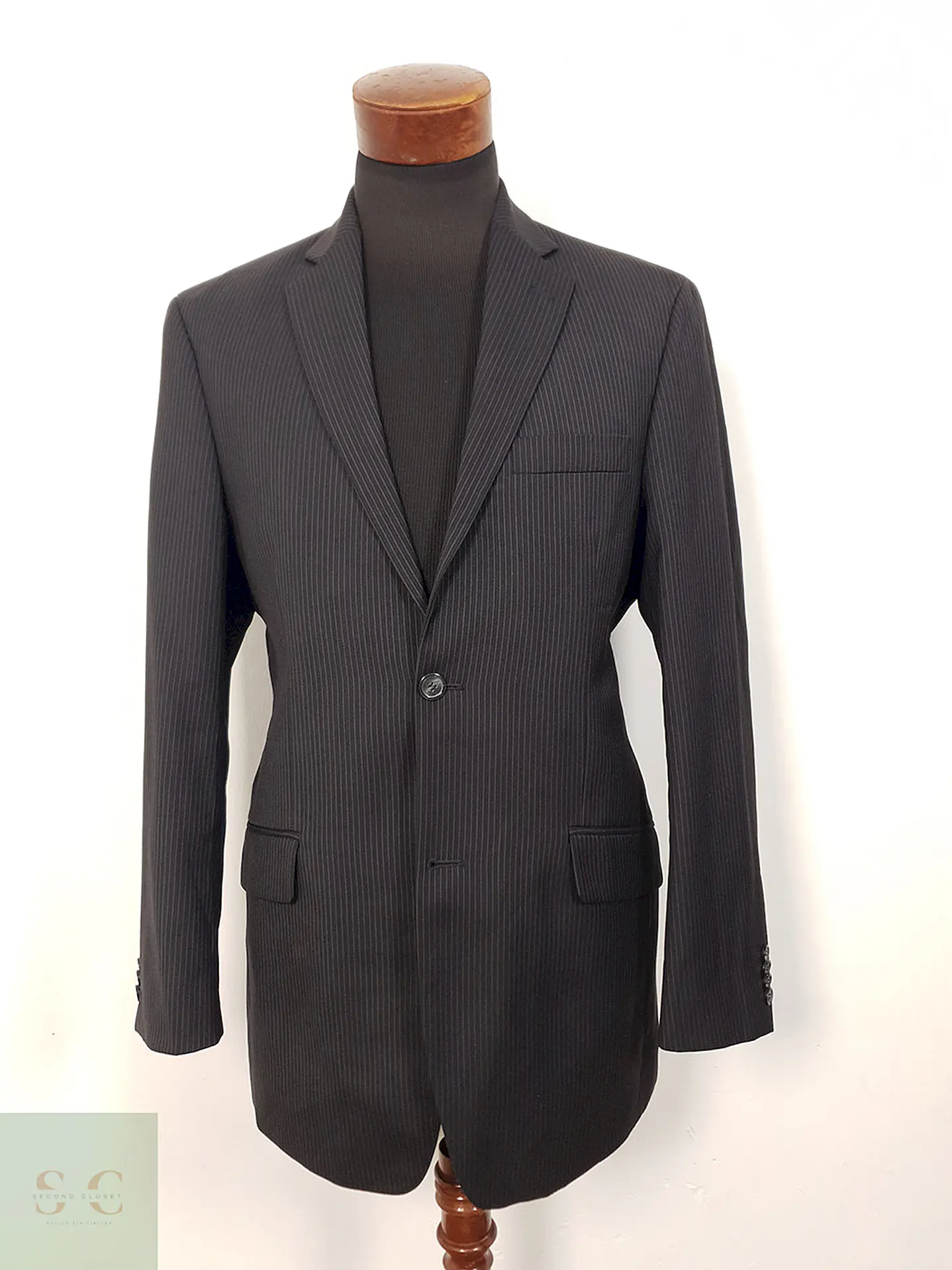 Blazer Ketro plomo a rayas sastrería clásica TALLA ML 1