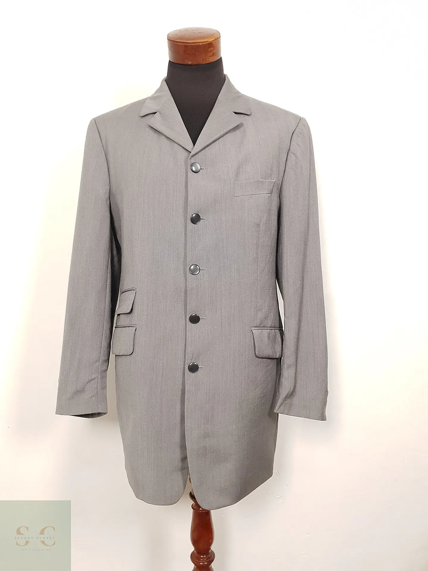Blazer Wilvorst lana y seda gris sastrería alemana premium – TALLA L 1