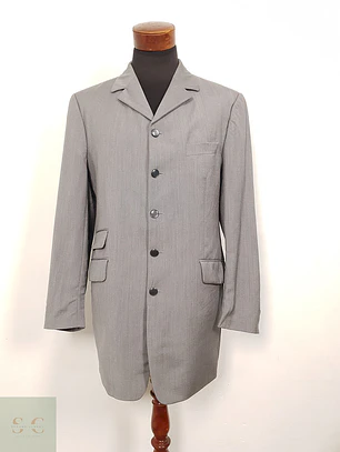 Blazer Wilvorst lana y seda gris sastrería alemana premium – TALLA L