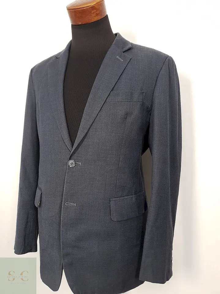 Blazer sastrería Happy lana azul clásico TALLA M 3