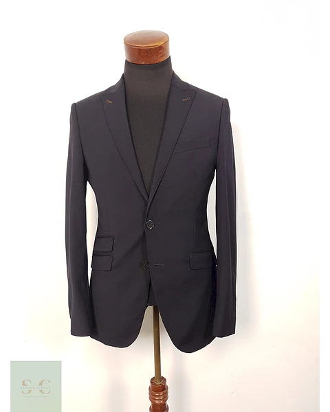 Blazer Lab4Style azul liso en lana virgen TALLA XS/S