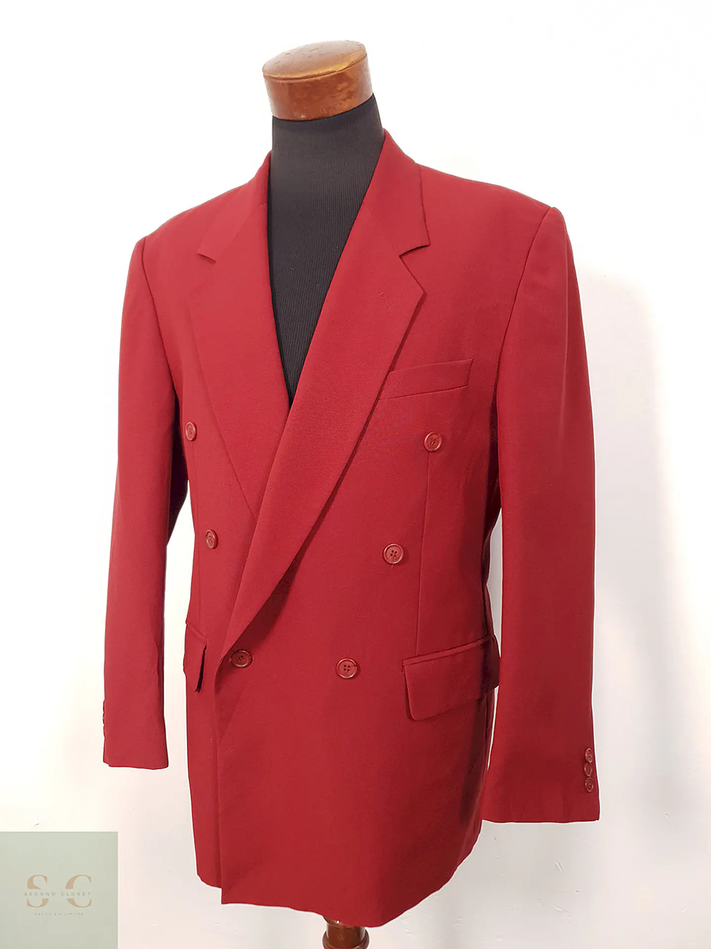 Blazer cruzado Berto Lucci rojo statement TALLA L 2