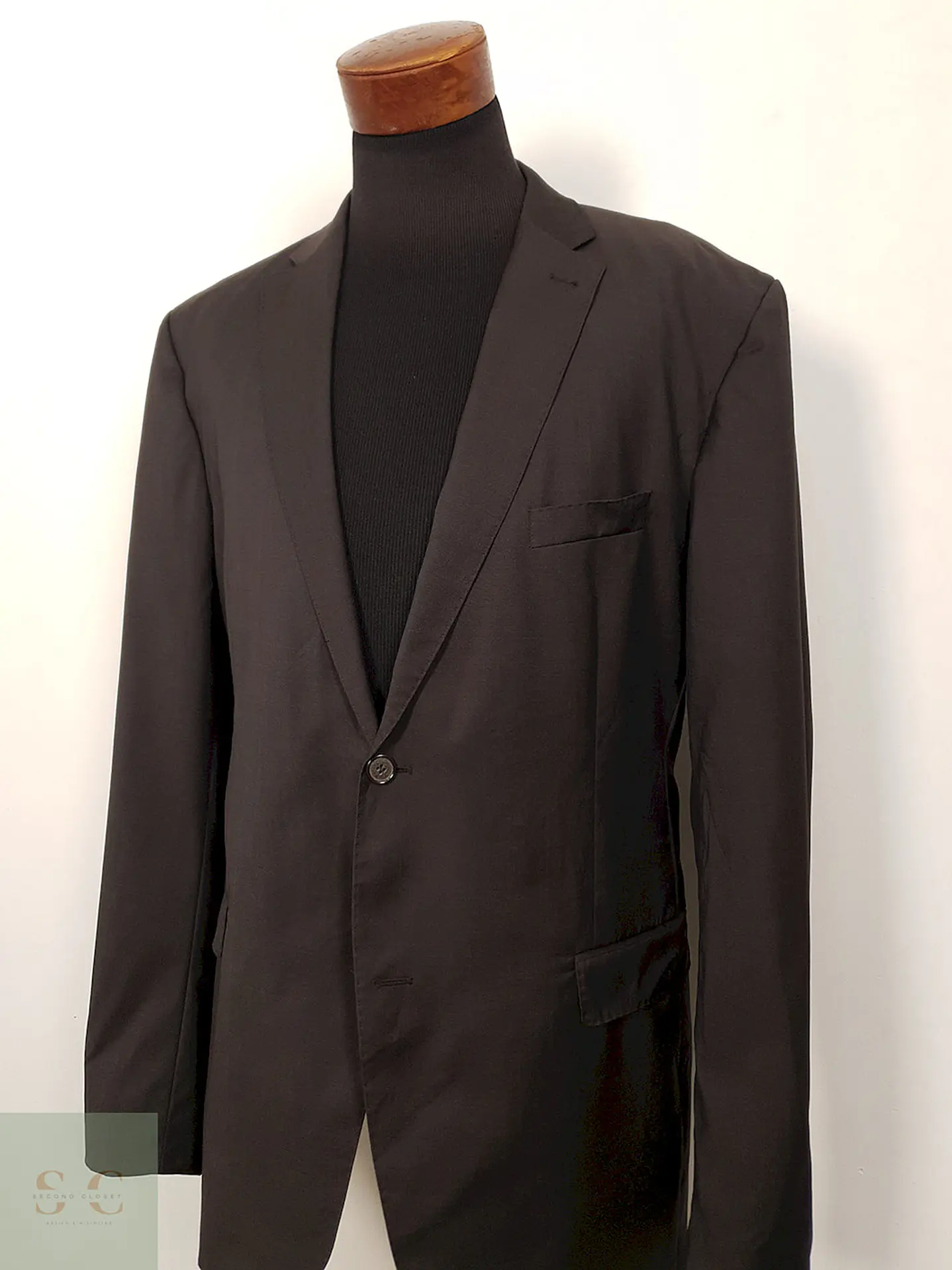 Blazer Roy Robson Cerruti 1881 lana virgen plomo tono café sastrería italiana TALLA 2XL 3
