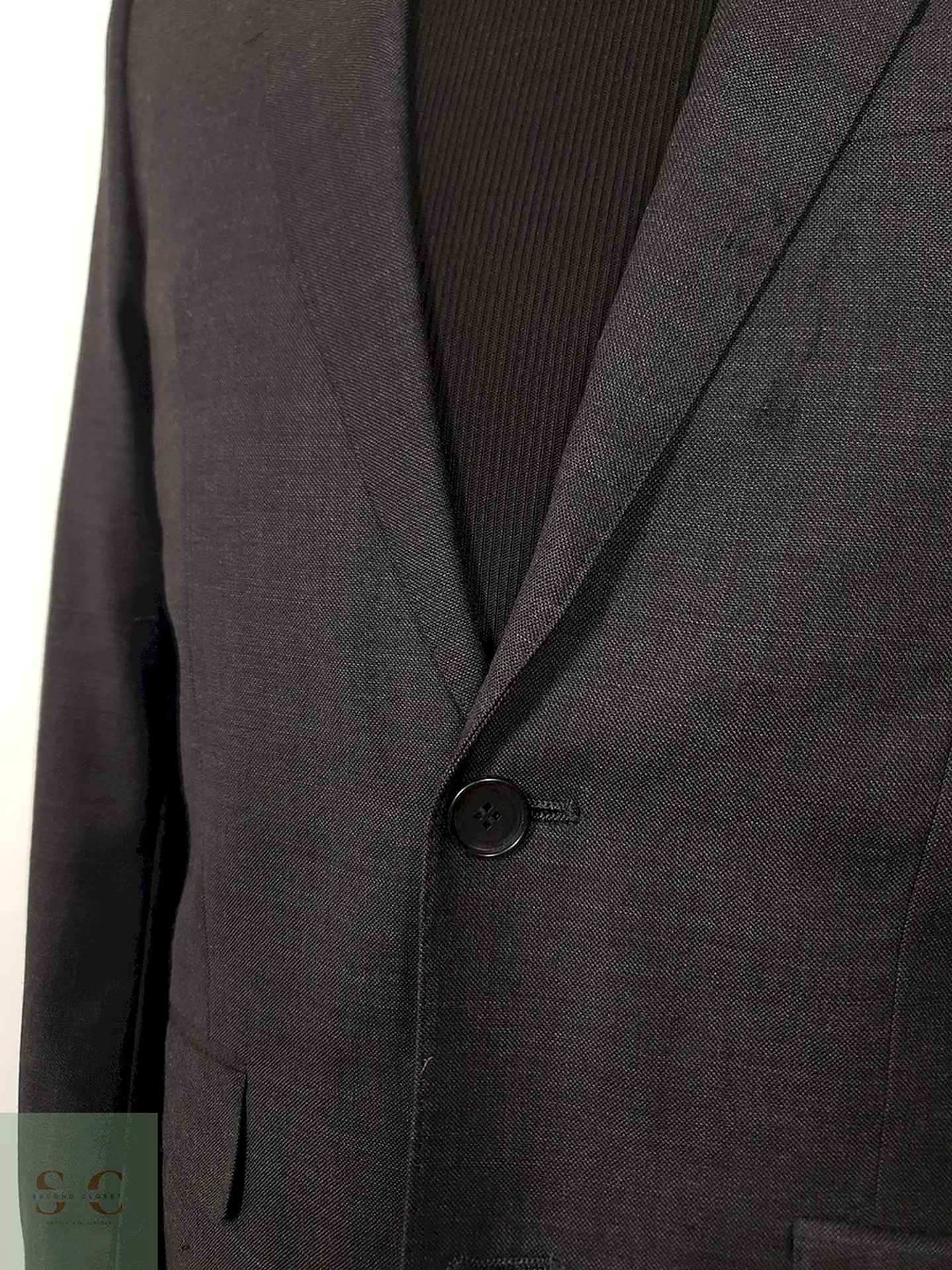 Blazer gris plomo 100% lana virgen J. Fedders sastrería clásica TALLA S 5