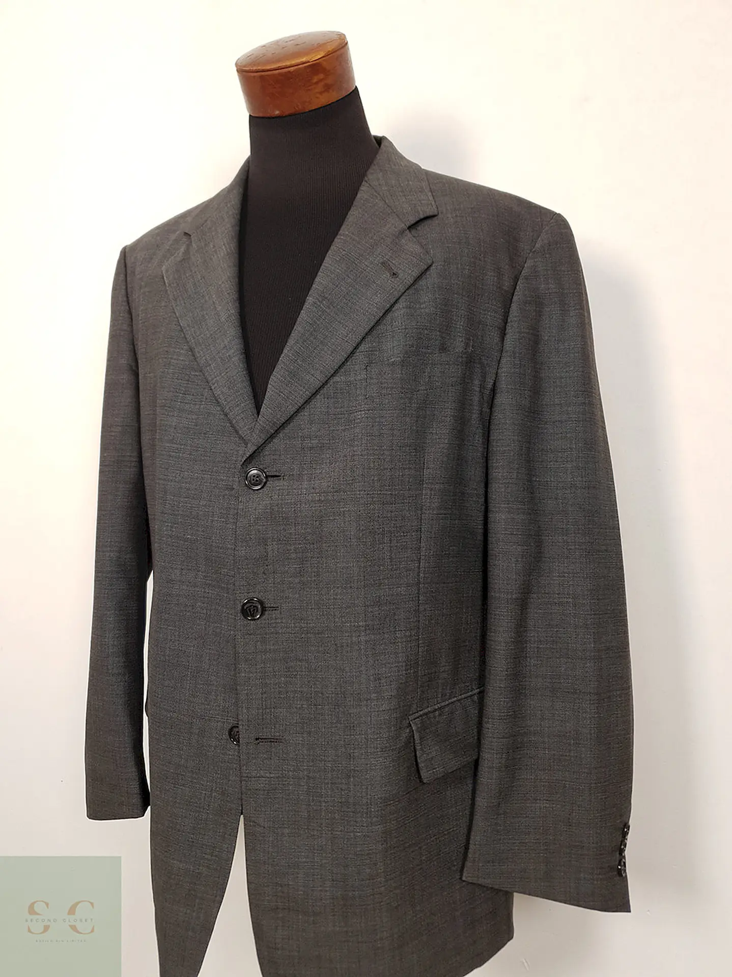 Blazer Digel gris 100% lana virgen Bi-Stretch sastrería alemana TALLA LXL 3