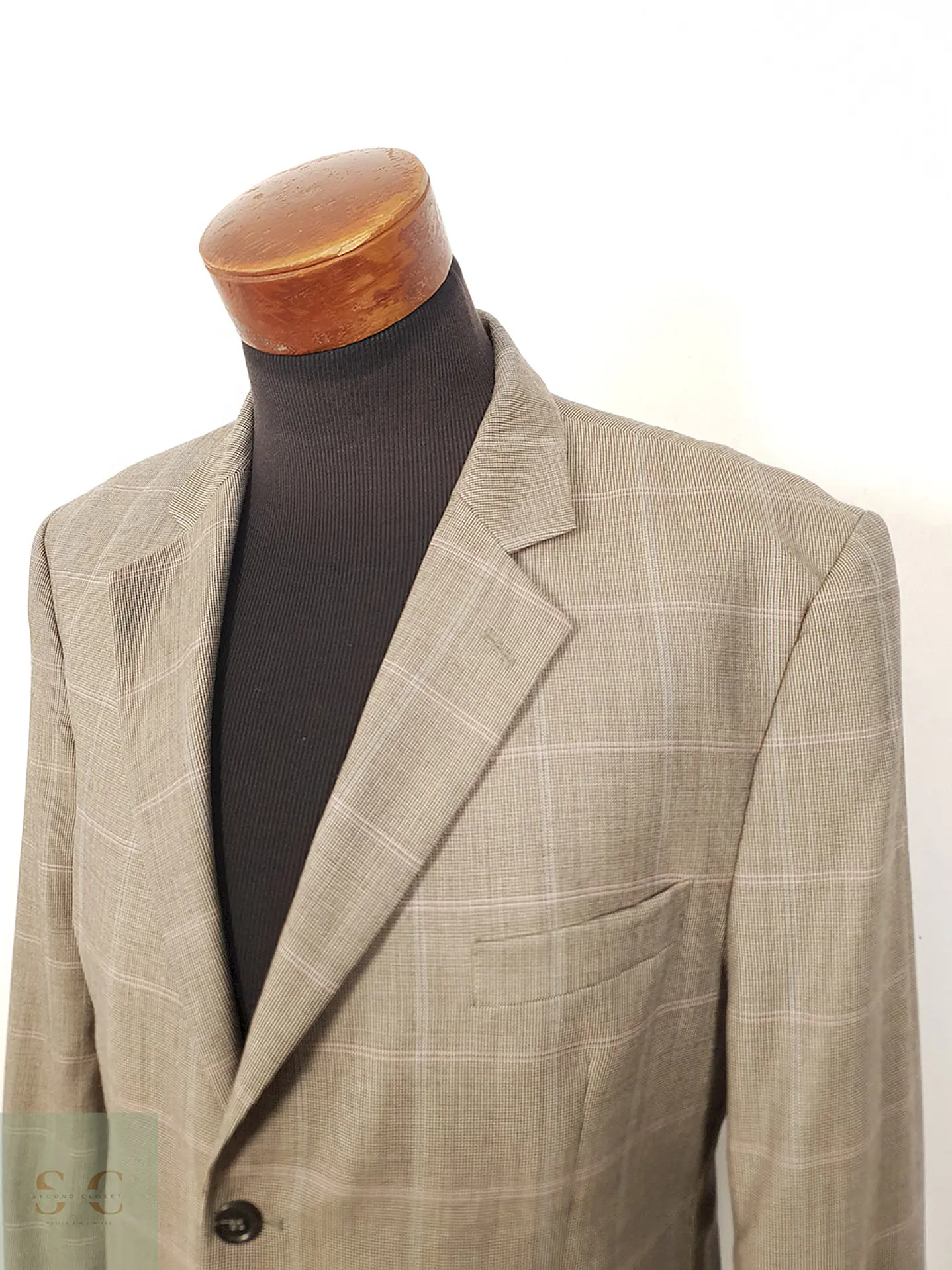 Blazer Humberto Roseti lana virgen cuadros sutiles TALLA LXL 4