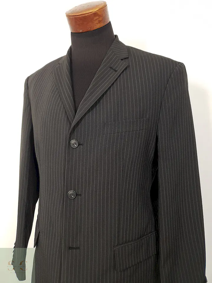 Blazer Angelo Litrico plomo a rayas clásico TALLA L 4