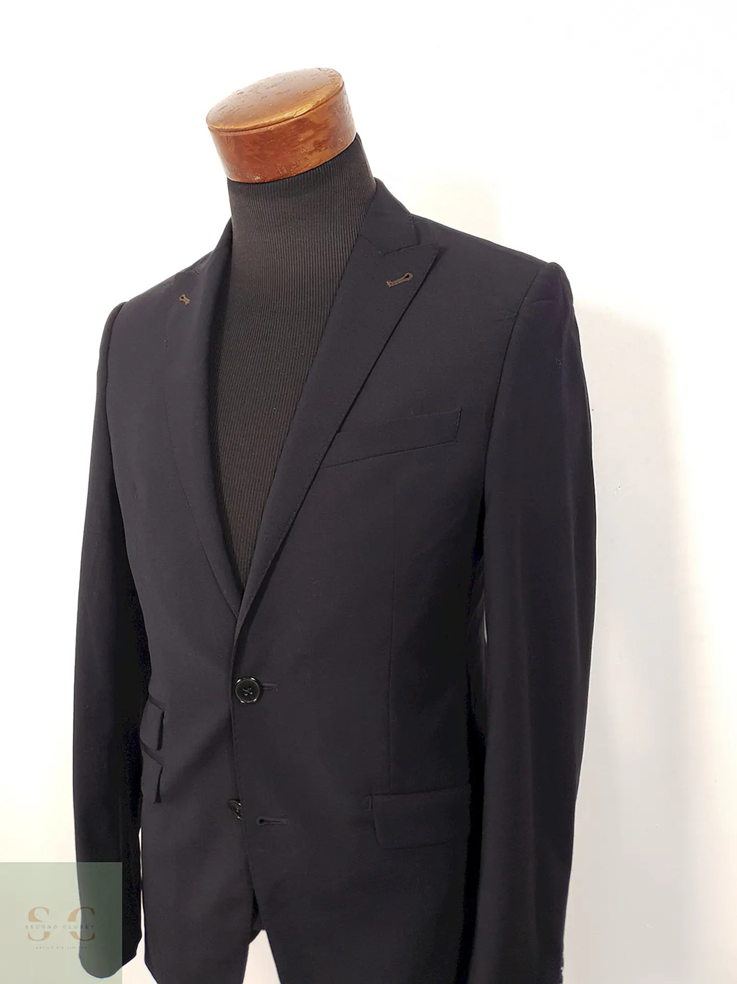 Blazer Lab4Style azul liso en lana virgen TALLA XS/S 3