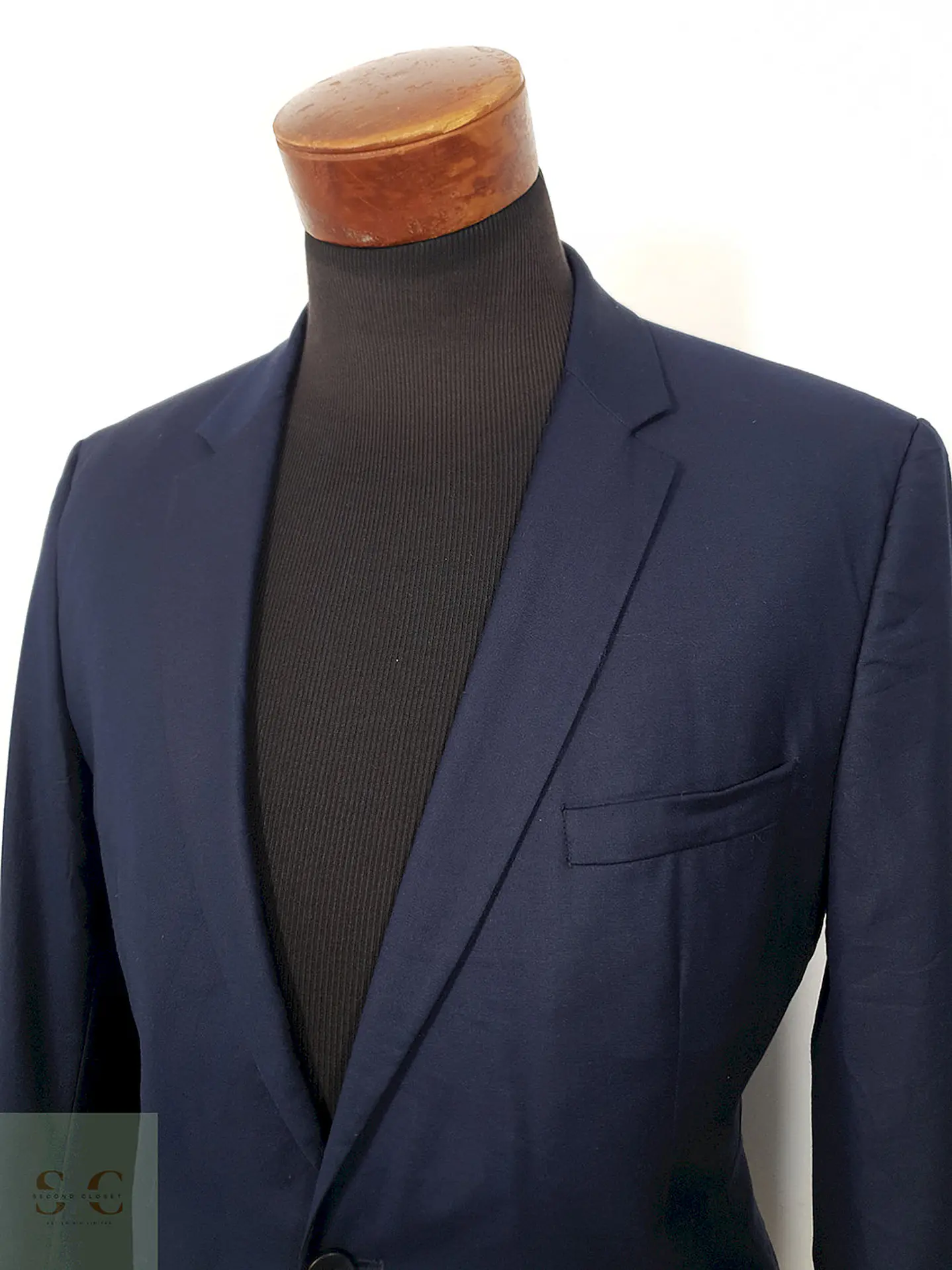 Blazer azul marino liso corte clásico Selected Homme TALLA ML 4