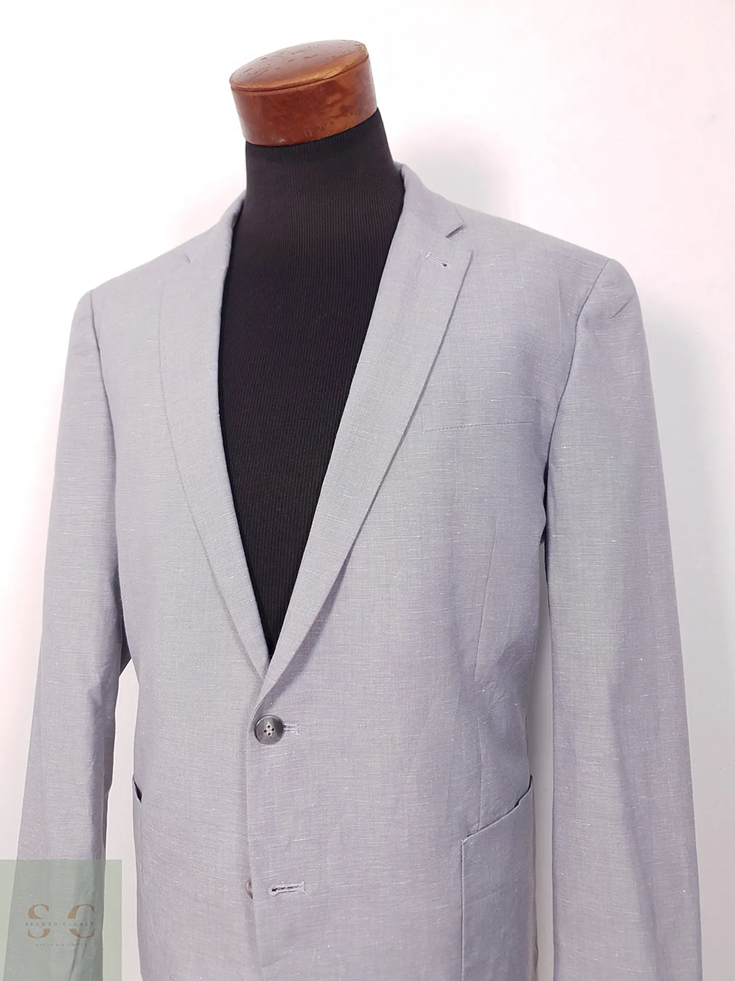 Blazer Cedarwood State lino blend celeste claro TALLA XL 4