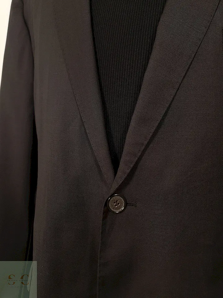 Blazer Roy Robson Cerruti 1881 lana virgen plomo tono café sastrería italiana TALLA 2XL 5