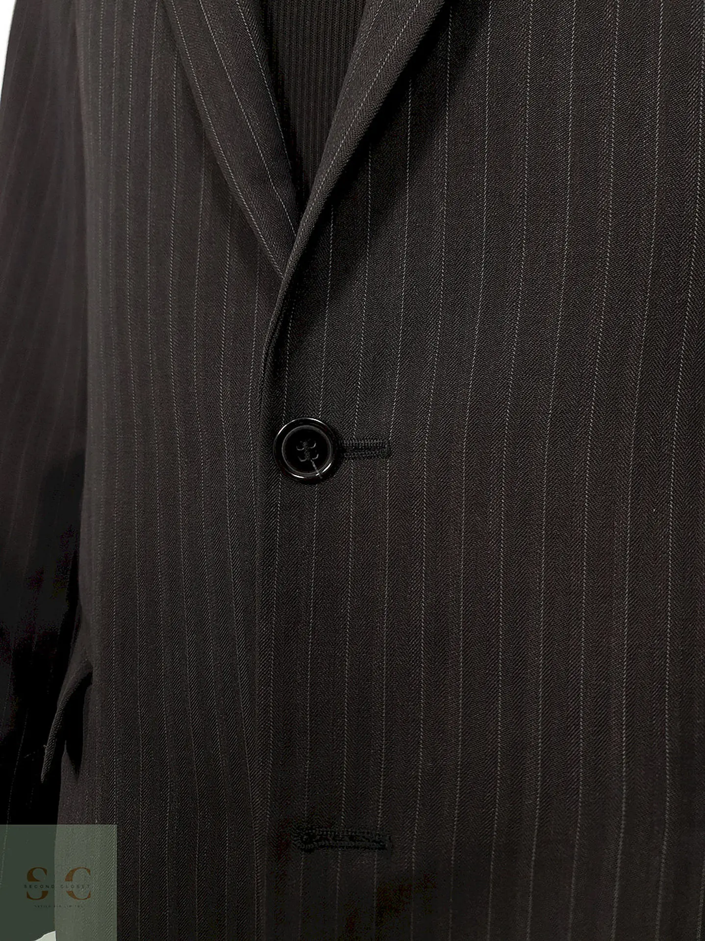 Blazer Seit 1931 lana virgen gris raya diplomática sastrería clásica TALLA XL 4