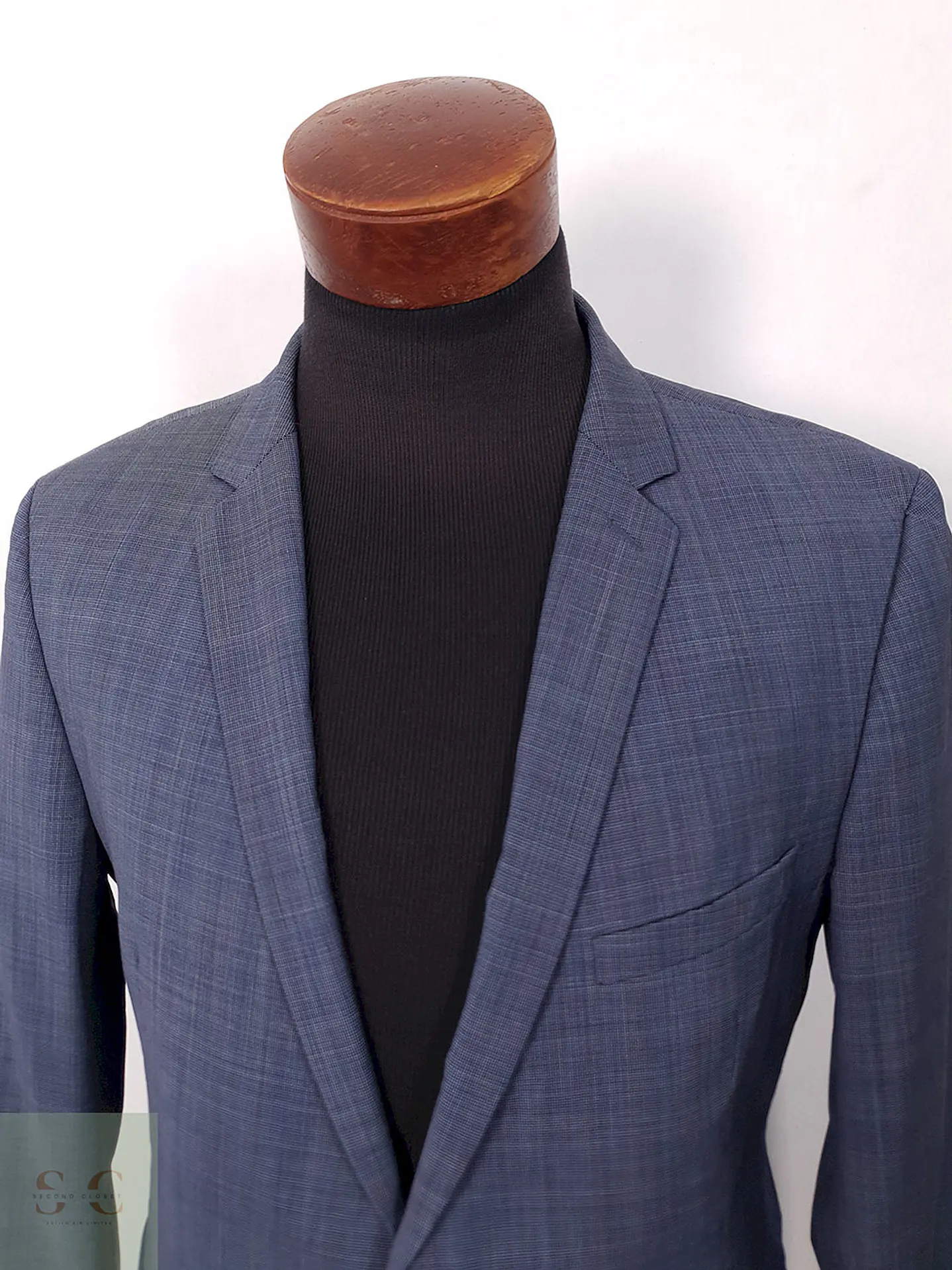 Blazer Strellson lana virgen azul TALLA M 4