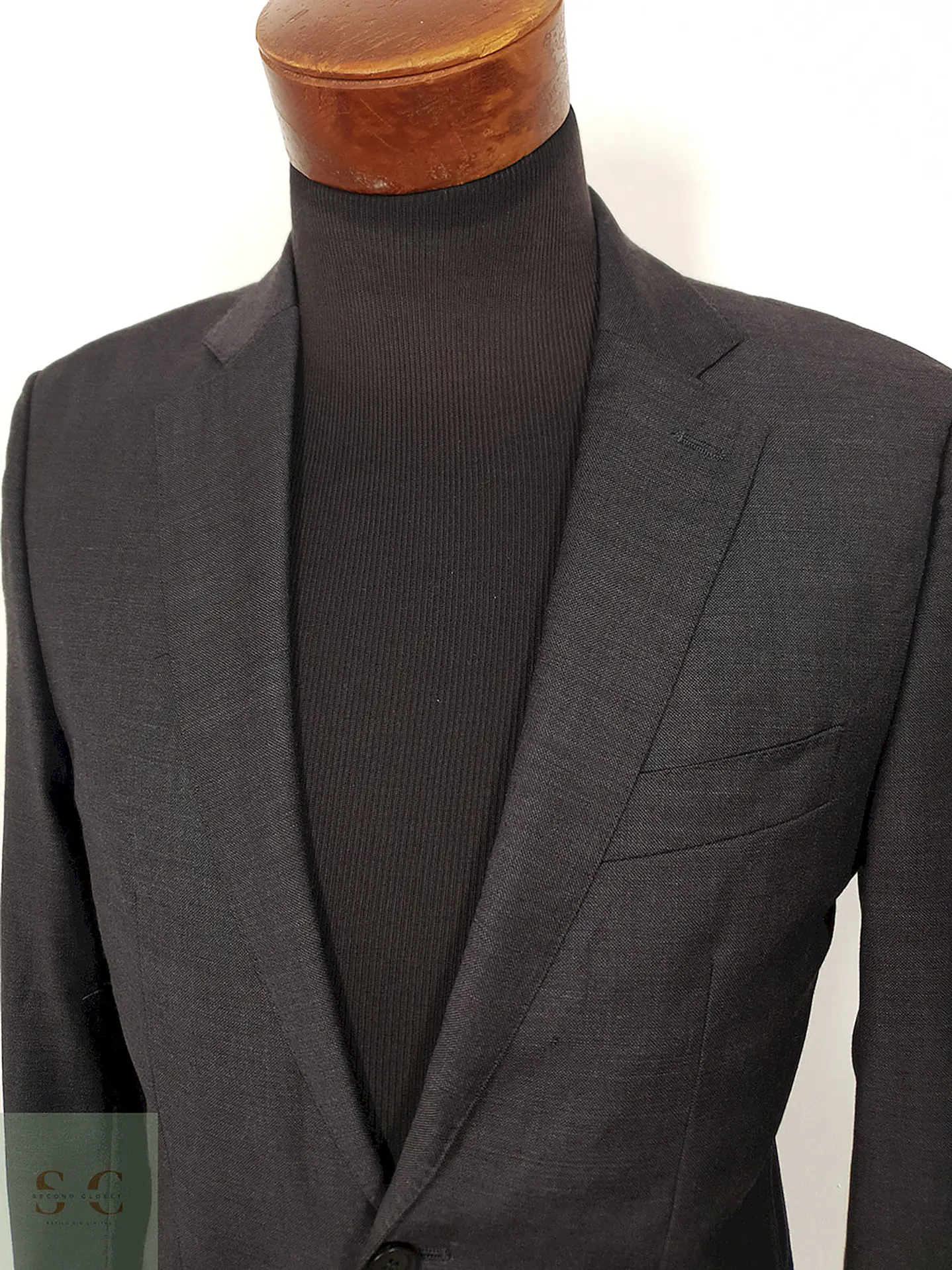 Blazer gris plomo 100% lana virgen J. Fedders sastrería clásica TALLA S 4