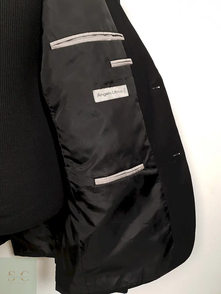 Blazer negro Angelo Litrico sastrería clásica TALLA L 7