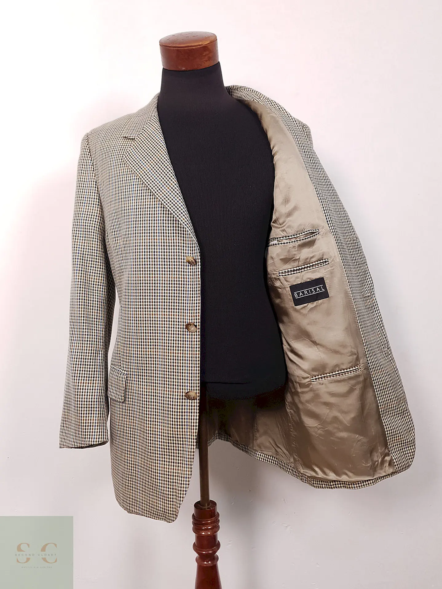 Blazer Barisal cuadro fino multicolor TALLA M 2