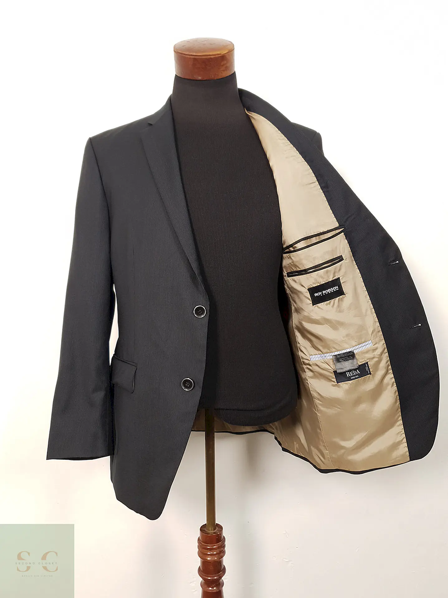 Blazer Roy Robson negro lana virgen Super 120 TALLA M 2