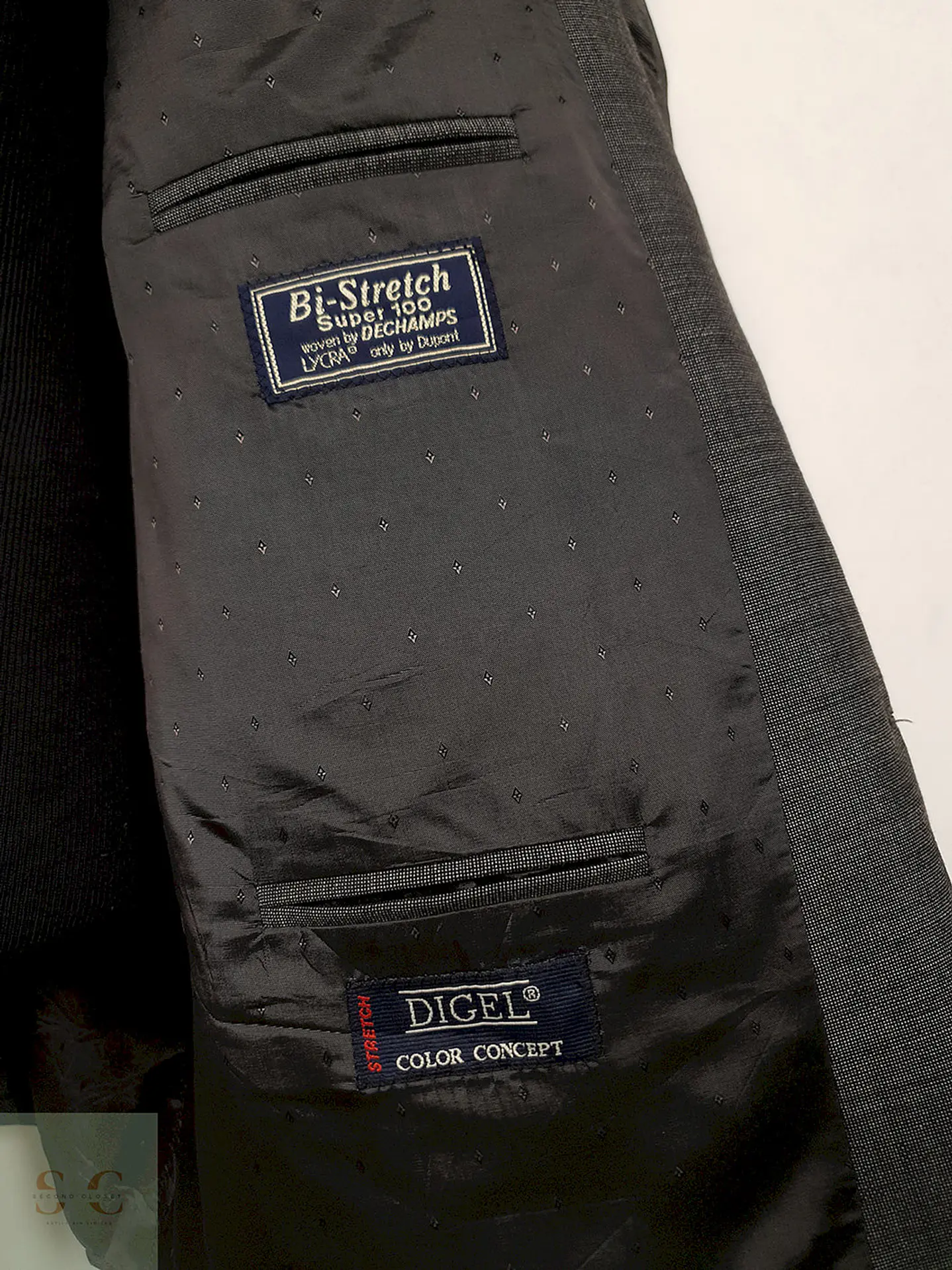 Blazer Digel gris 100% lana virgen Bi-Stretch sastrería alemana TALLA LXL 6