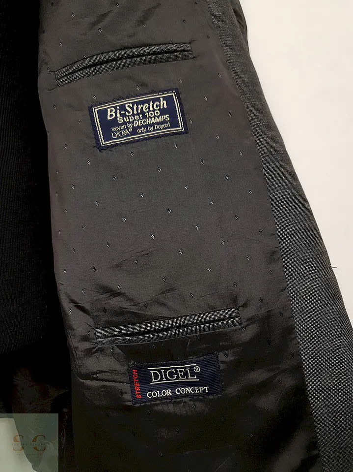 Blazer Digel gris 100% lana virgen Bi-Stretch sastrería alemana TALLA LXL 6