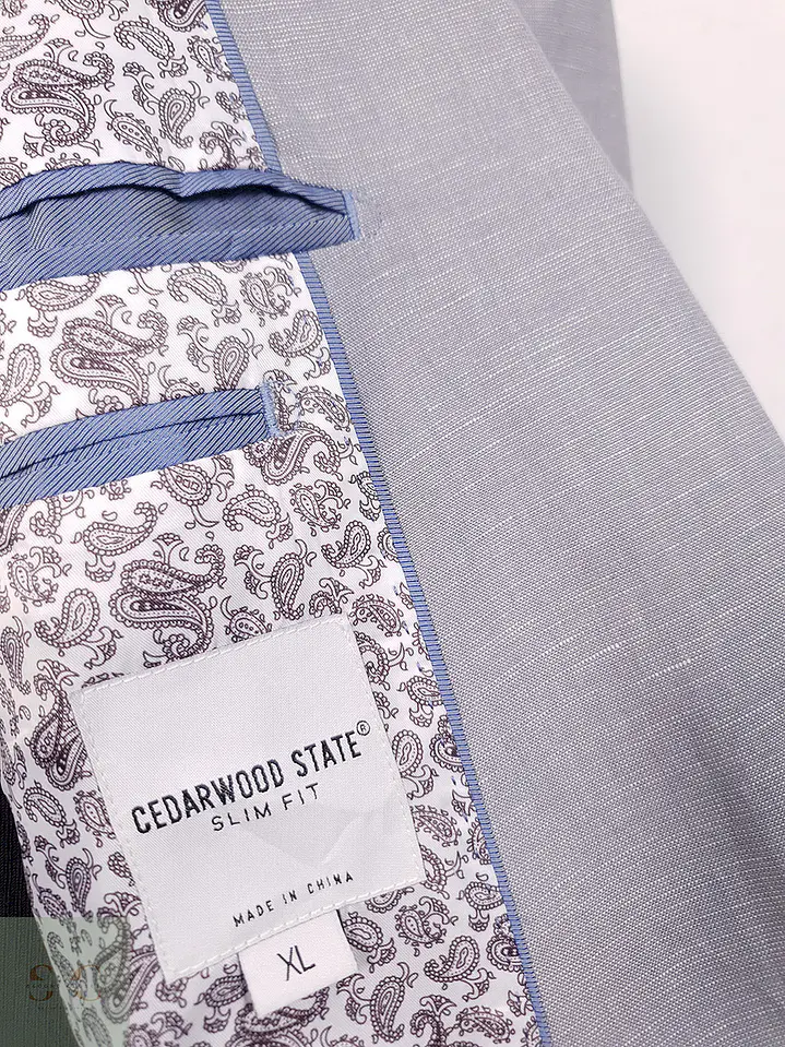 Blazer Cedarwood State lino blend celeste claro TALLA XL 7