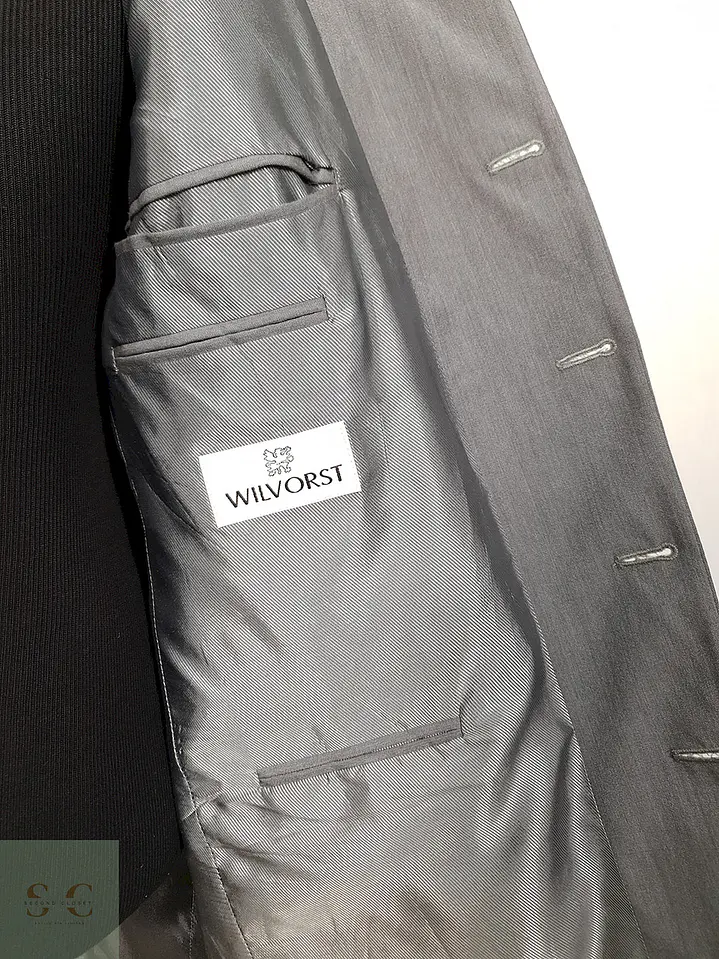 Blazer Wilvorst lana y seda gris sastrería alemana premium – TALLA L 5