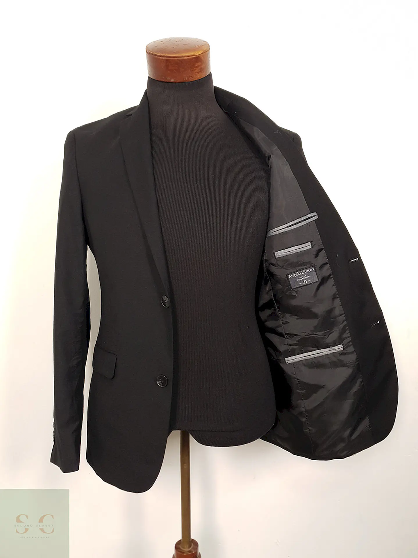 Blazer Angelo Litrico negro liso TALLA S 3
