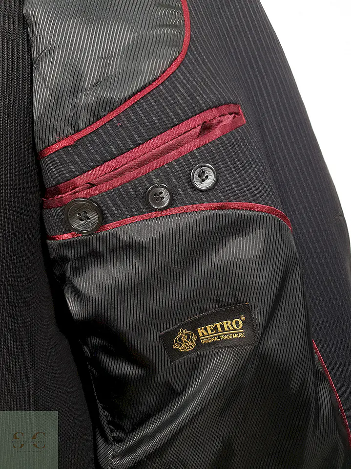 Blazer Ketro plomo a rayas sastrería clásica TALLA ML 7