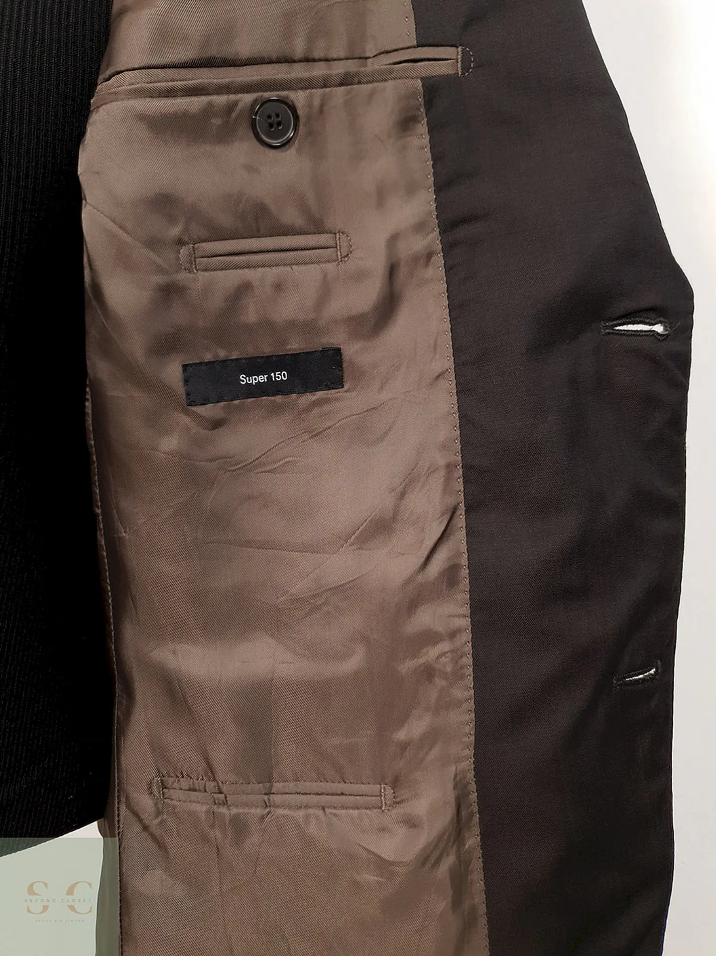 Blazer Hugo Boss Super 150 lana premium café TALLA ML 7