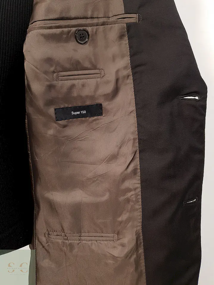 Blazer Hugo Boss Super 150 lana premium café TALLA ML 7