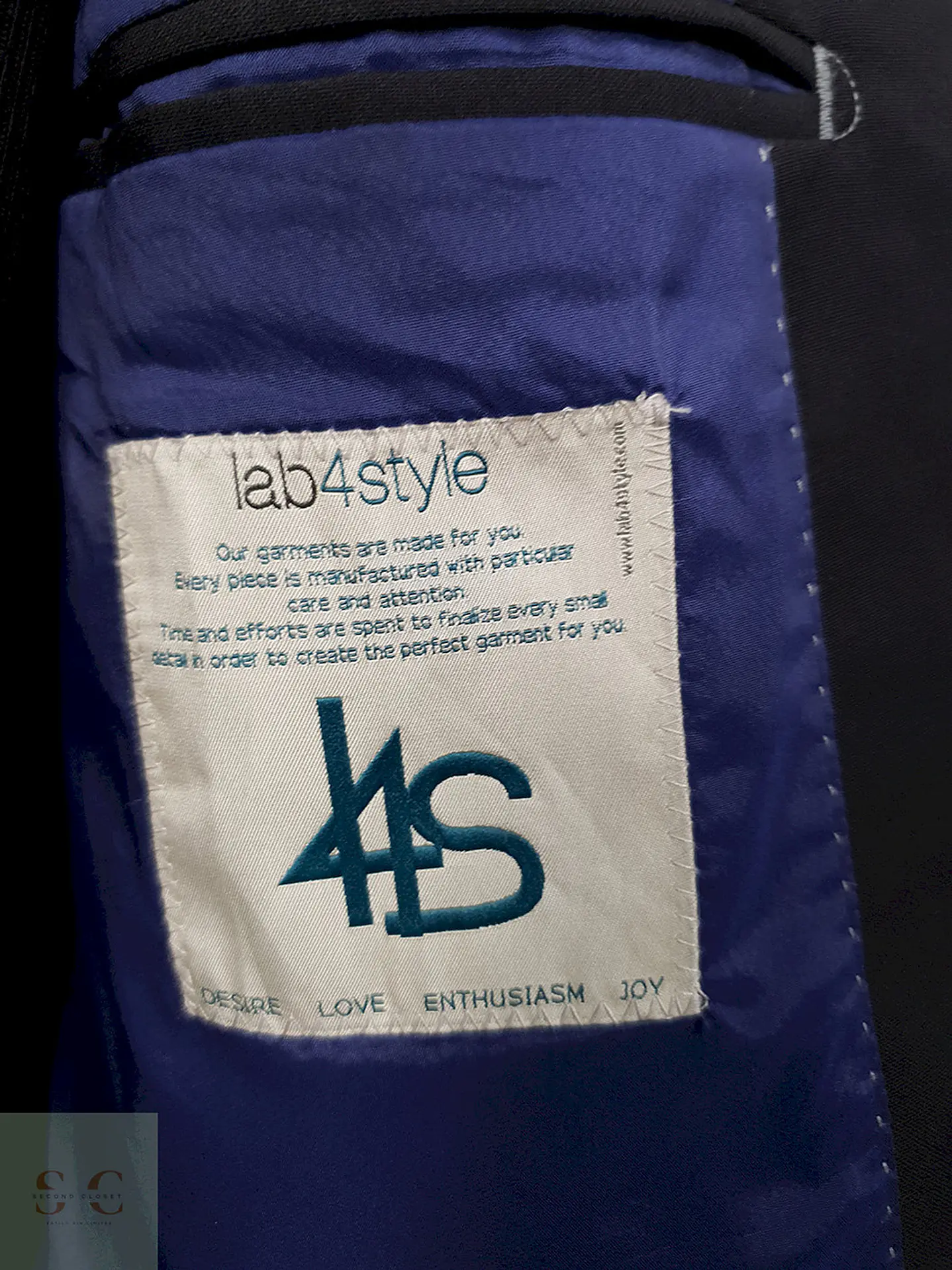 Blazer Lab4Style azul liso en lana virgen TALLA XS/S 6