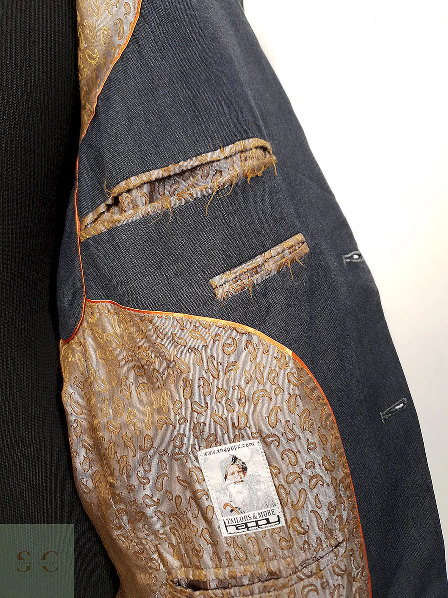 Blazer sastrería Happy lana azul clásico TALLA M 6