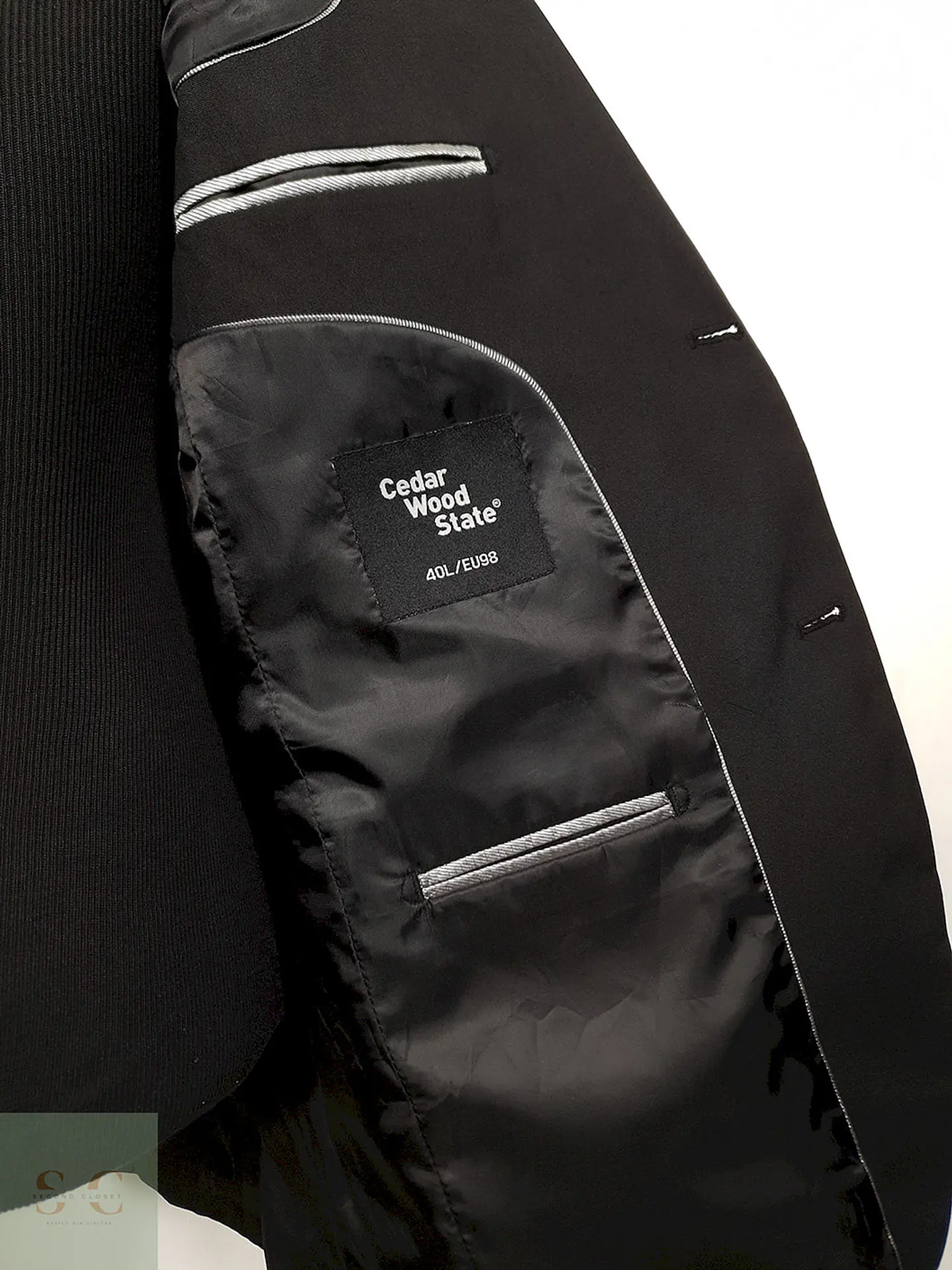 Blazer negro Cedarwood State sastrería clásica ligera TALLA S 6